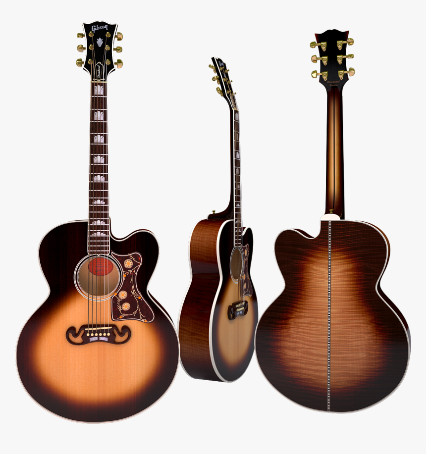 Acoustic Guitar Gibson J200 Https - Guitar 3d Png, Transparent Png