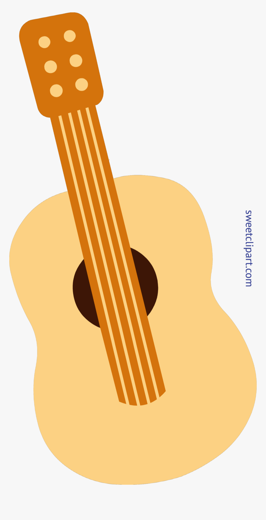Mini Guitar Cute Clip Art - Cute Guitar Clip Art, HD Png Download
