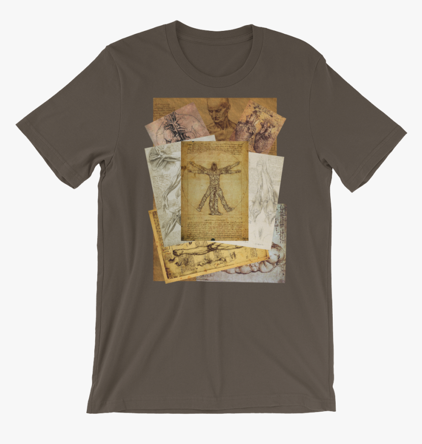 Da Vinci Unisex T-shirt - Heart And Its Blood Vessels, HD Png Download