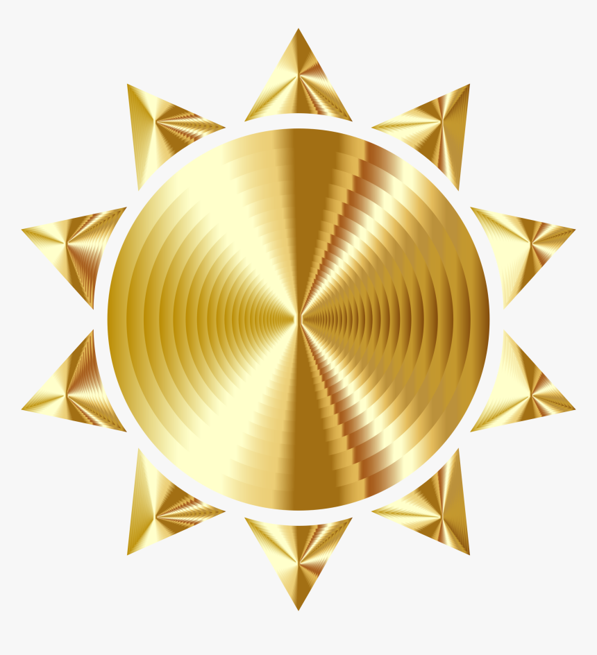 Prismatic Sun Icon Variation 6 Clip Arts - Gold Sun Icon Png, Transparent Png