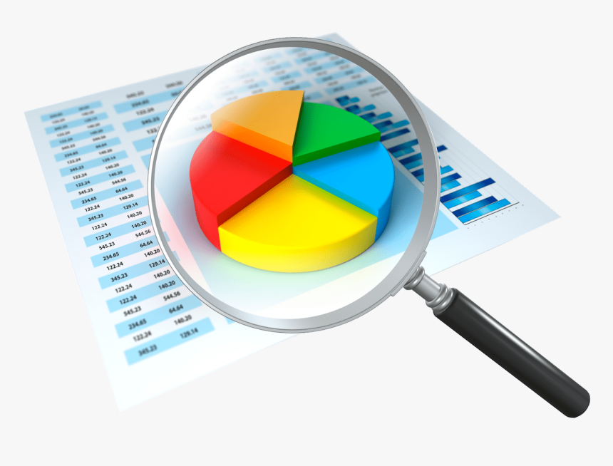 Magnifying Glass On Reports, HD Png Download