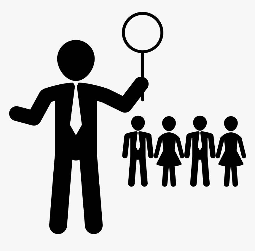 Business Leader Holding Magnifying Glass With Other - True Leader, HD Png Download