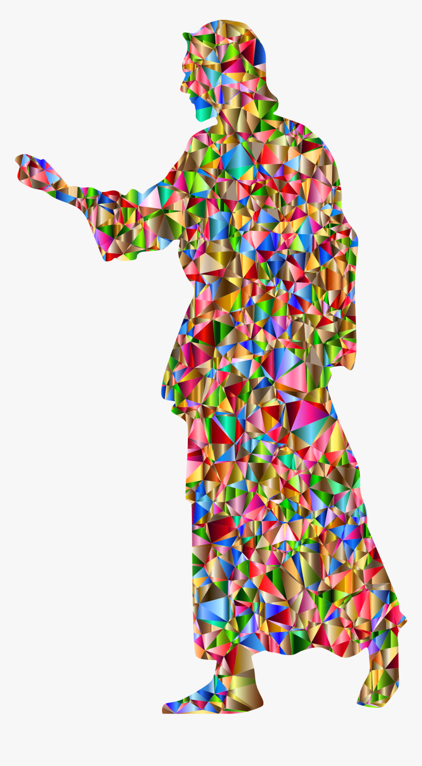 Luminous Chromatic Jesus Christ Clip Arts - Face Of Jesus Mosaic, HD Png Download
