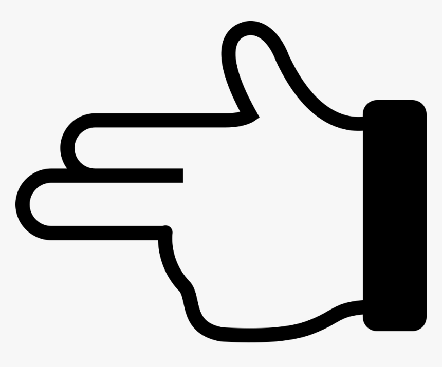 Hand Resembling A Gun Gesture - Mano Señalando A La Izquierda, HD Png Download