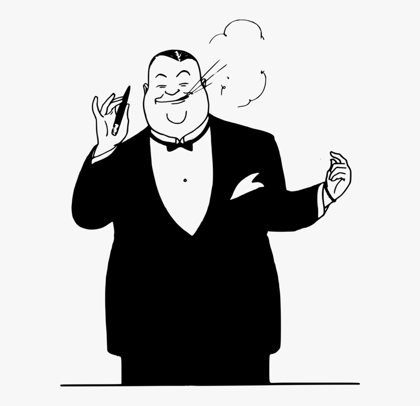 Clip Art Fat Guy On Computer - Fat Guy Clipart Black And White, HD Png Download
