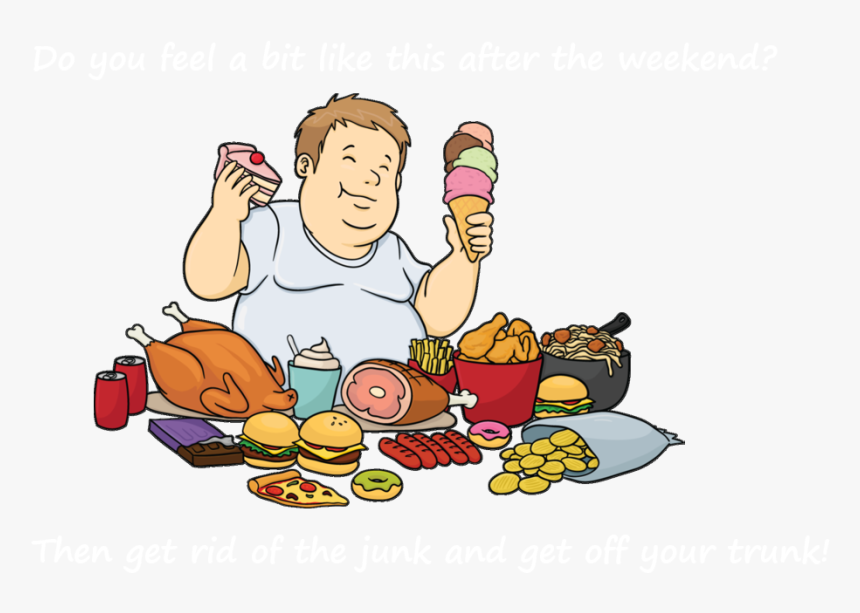 Clip Art Junk Food Fast Hamburger - Eating Junk Food Clipart, HD Png Download