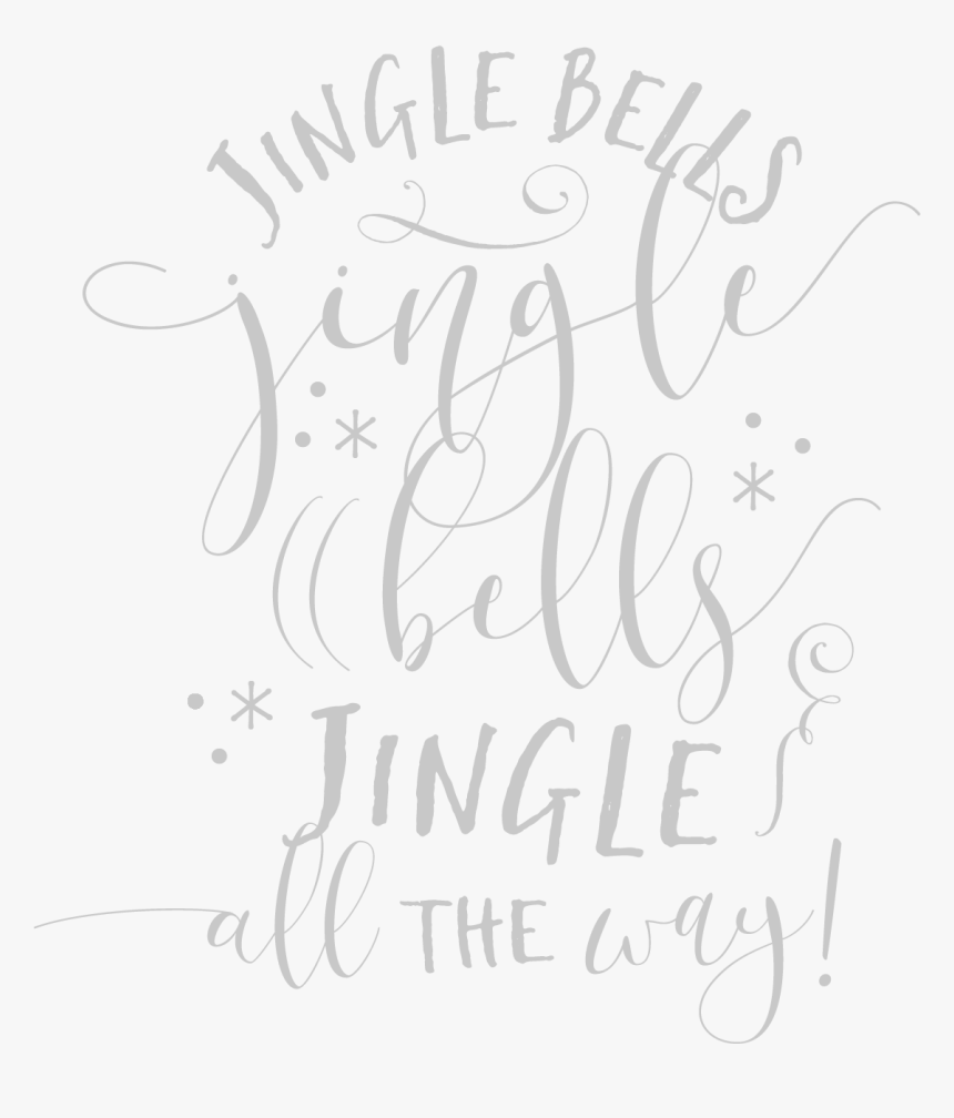 Jingle Bells Typography - Calligraphy, HD Png Download