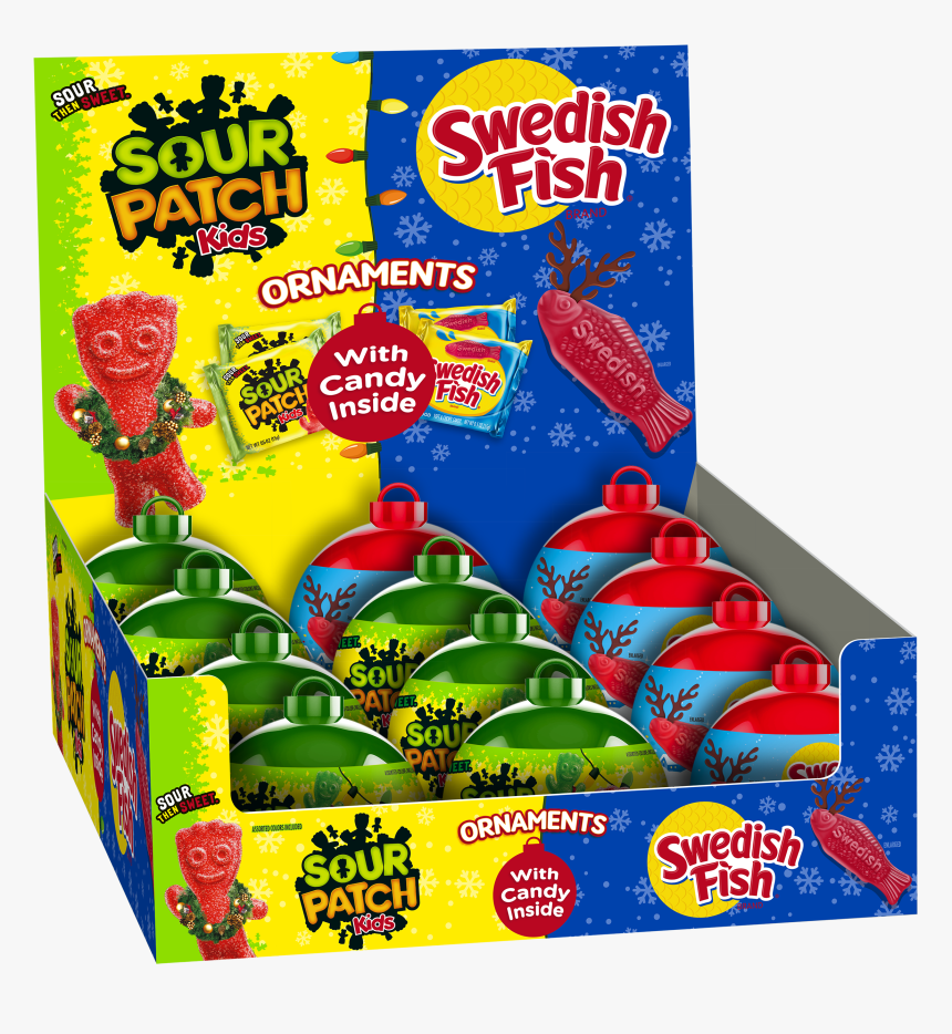 Sour Patch Kids/swedish Fish Mixed Ornament Tray 12ct - Swedish Fish Mixed Colors, HD Png Download