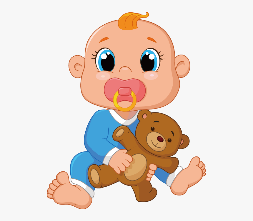 Infant Cartoon Pacifier Illustration Transprent Png - Infant Png Cartoon, Transparent Png