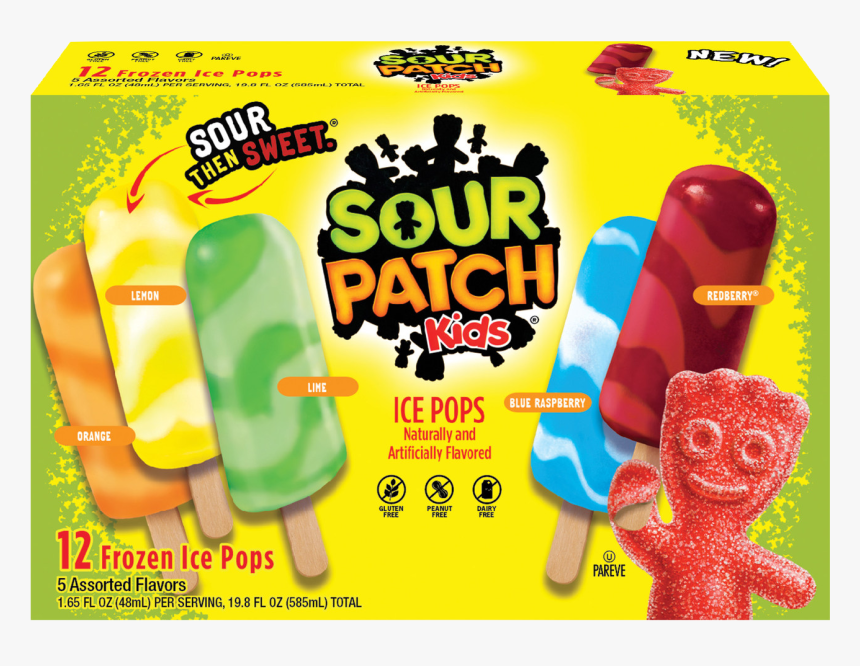 Sour Patch Kids Ice Pops, HD Png Download
