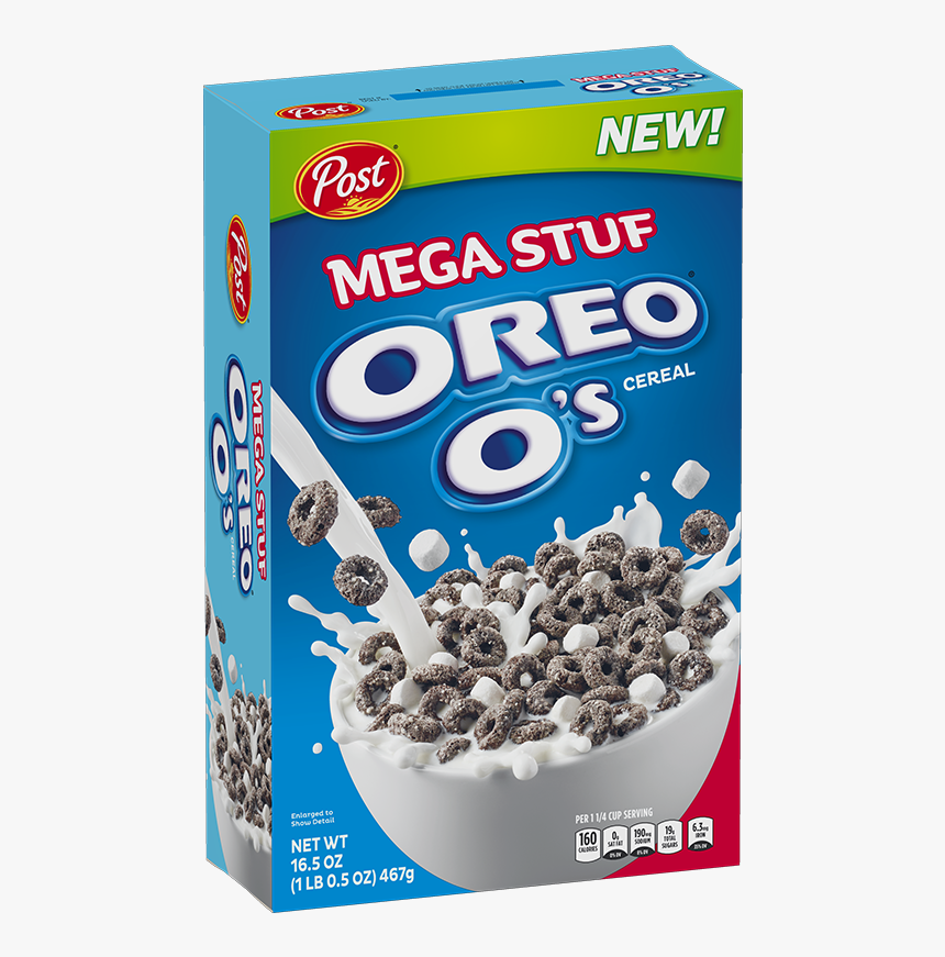 Mega Stuf Oreo Cereal Box - Oreo Os Mega Stuf, HD Png Download