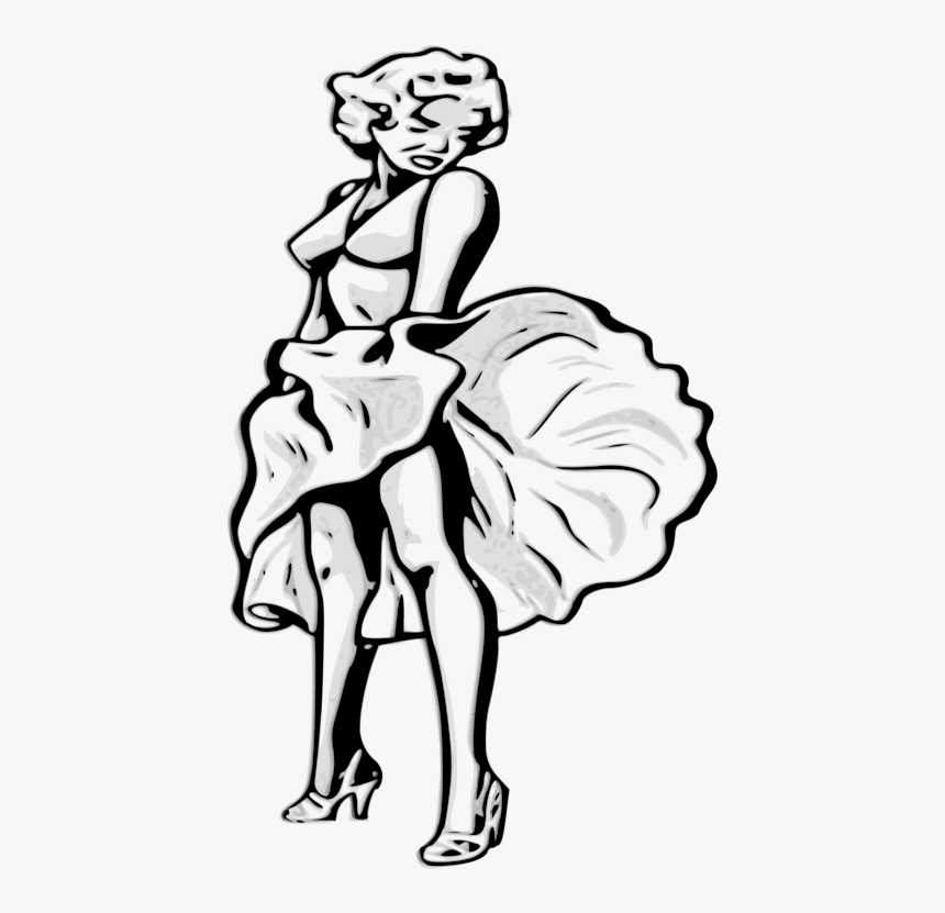 Finger Patrocinador Visual Arts Drawing - Cartoon Marilyn Monroe Drawing Easy, HD Png Download