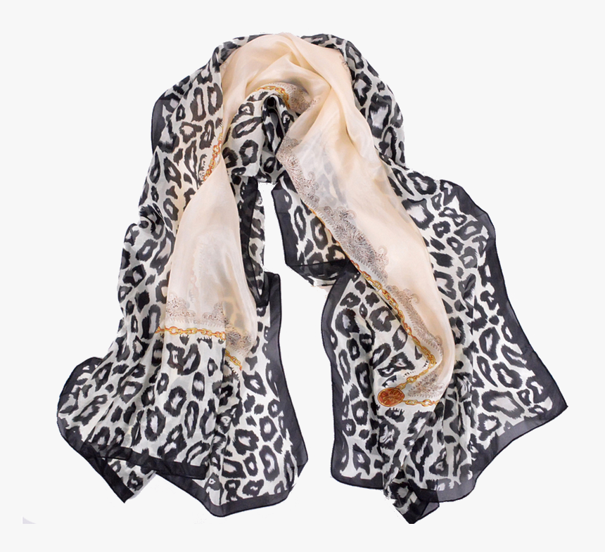 Cream Leopard Print Hijab - Scarf, HD Png Download