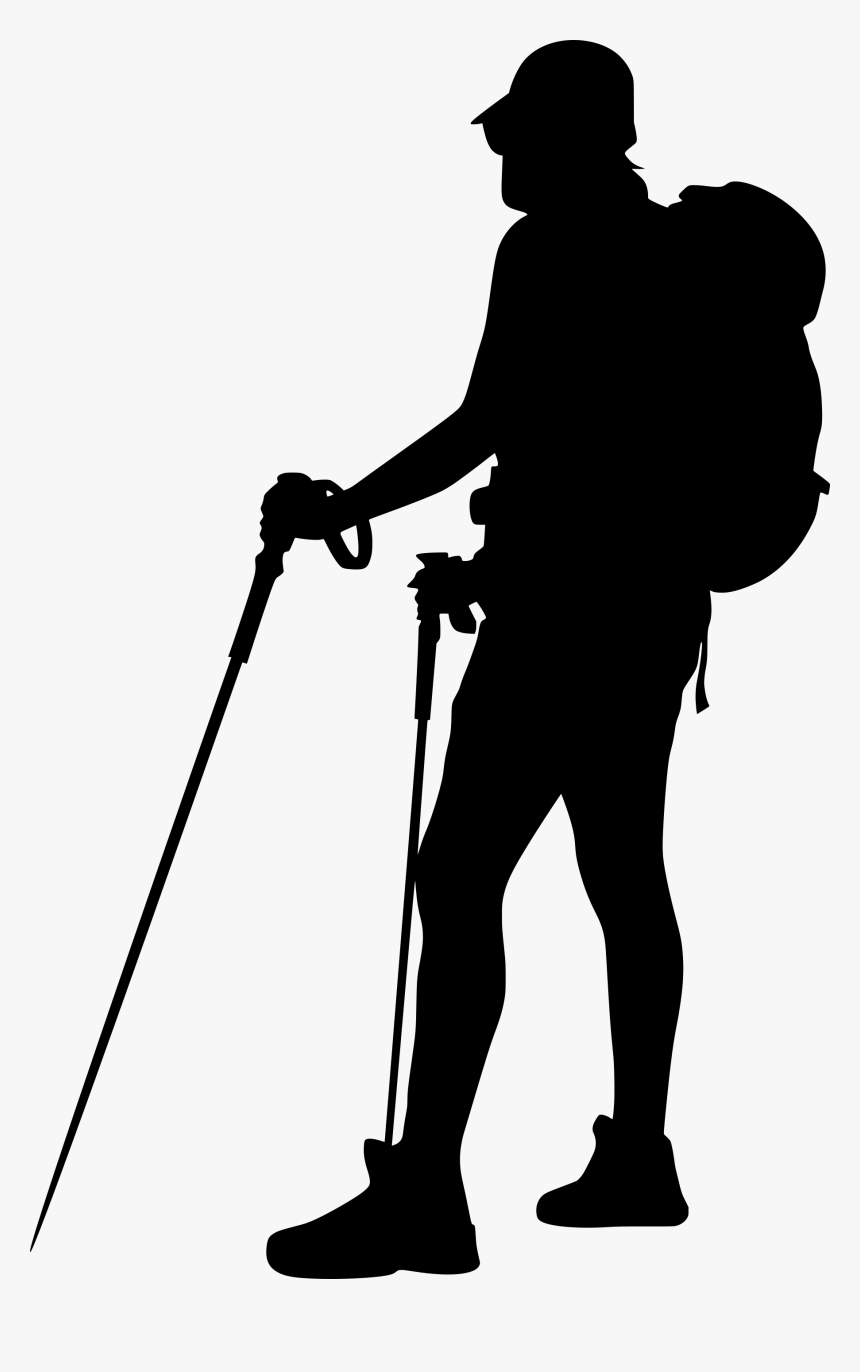 Hiker Silhouette Transparent Png, Png Download