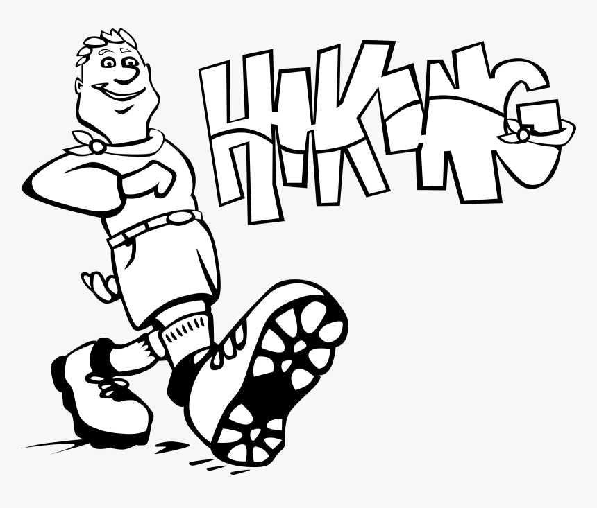 Hike Clipart Black And White, HD Png Download