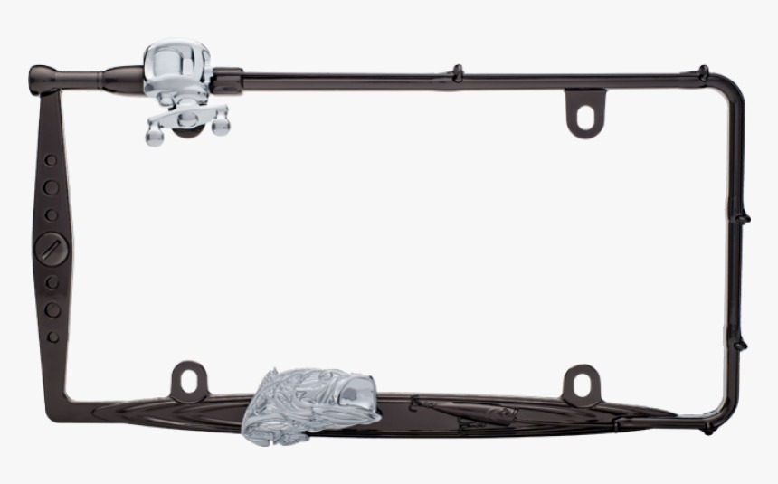 Fishing Rod And Fish License Plate Frame - Fishing Pole Frame, HD Png Download