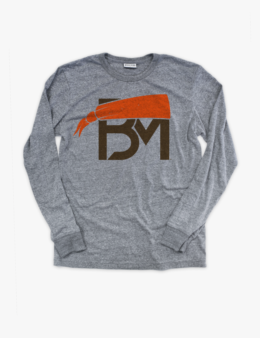 Bm Logo Orange/brown Long Sleeve T-shirt - Long-sleeved T-shirt, HD Png Download