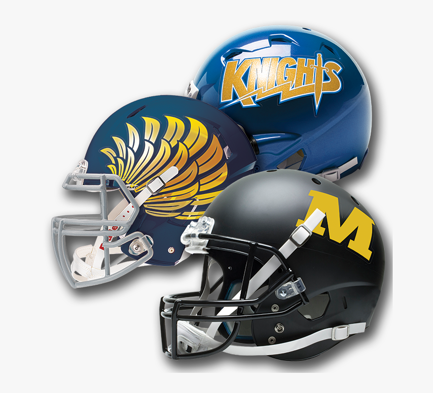 Full Headdress Football Helmet Matte, Chrome & Metalflake - Sword Football Helmet Logo, HD Png Download