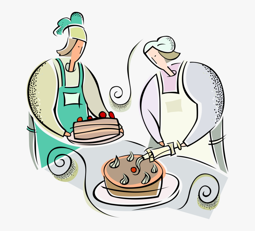 Vector Illustration Of Pastry Chef Decorating Cake - Proyectos Socio Productivos Ya Elaborados, HD Png Download