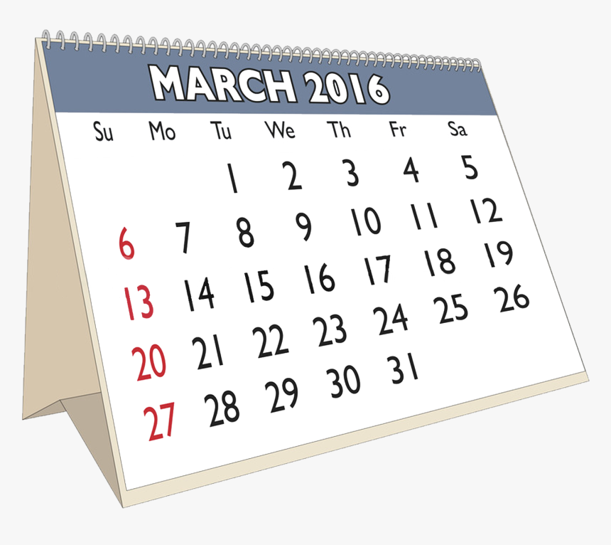 Match 6 Table Calendar Clipart In By Playfulhub - Calendar Table Clipart, HD Png Download
