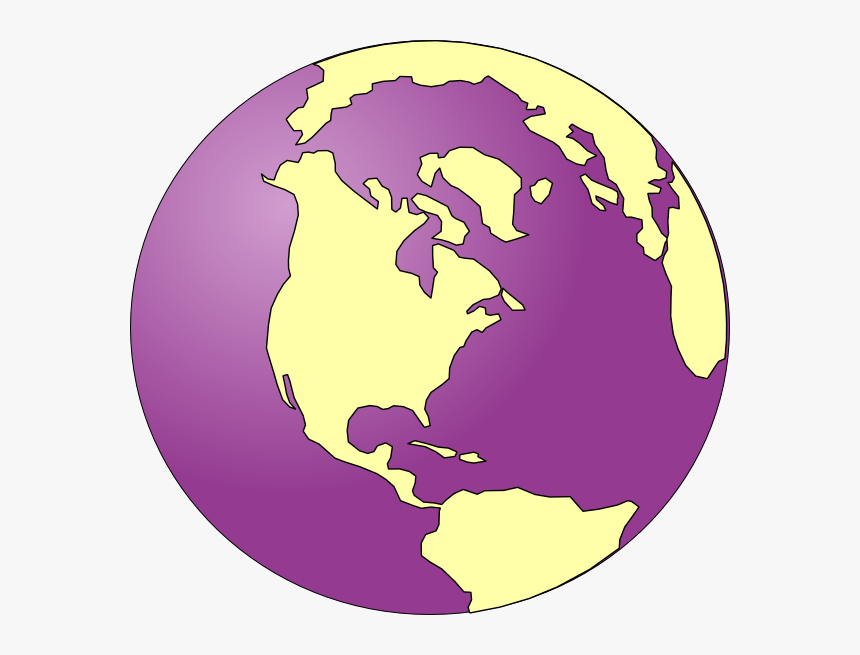 Transparent Purple Globe Png - Earth Clip Art, Png Download