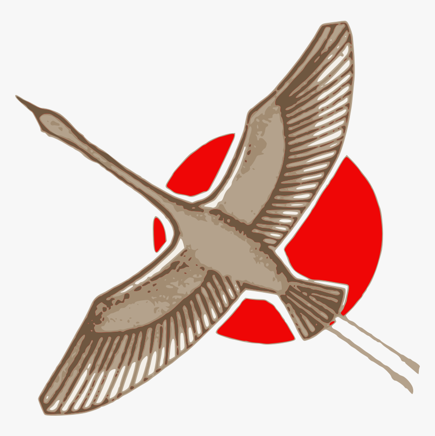 Transparent Japanese Art Png - Japanese Crane Art Png, Png Download