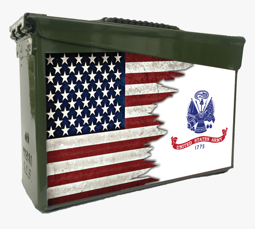 Dual Flag Us-army Custom Ammo Can - Apollo 11 Flown Flag, HD Png Download