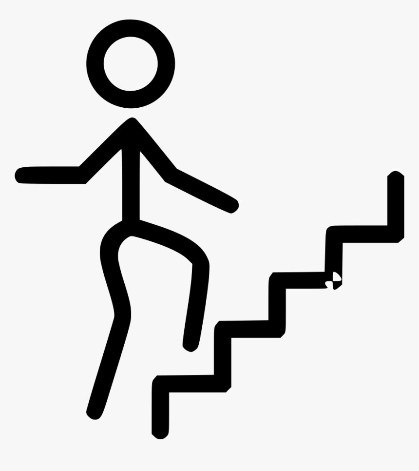 Person Climbing Stairs - Take The Stairs Instead Lift, HD Png Download