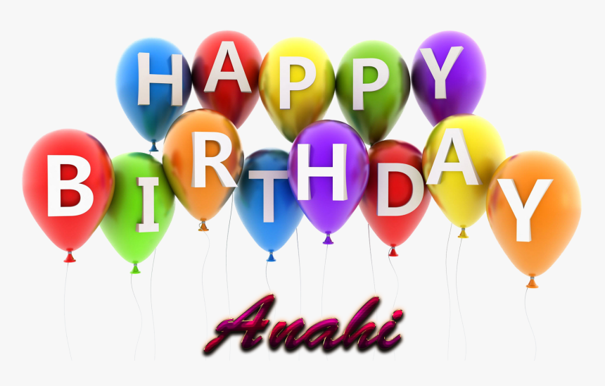 Anahi Happy Birthday Balloons Name Png - Happy Birthday Cake Amrit Name, Transparent Png