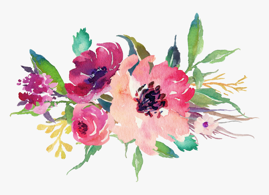 Wedding Watercolor Flower Png, Transparent Png