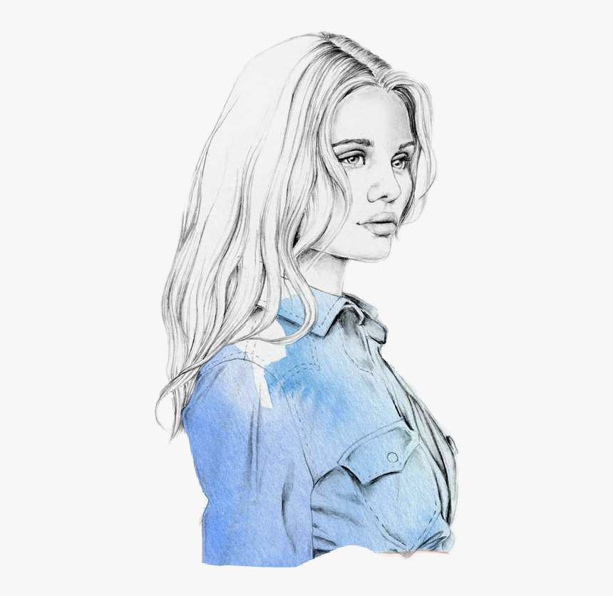 Girl Freetoedit - Sketch, HD Png Download