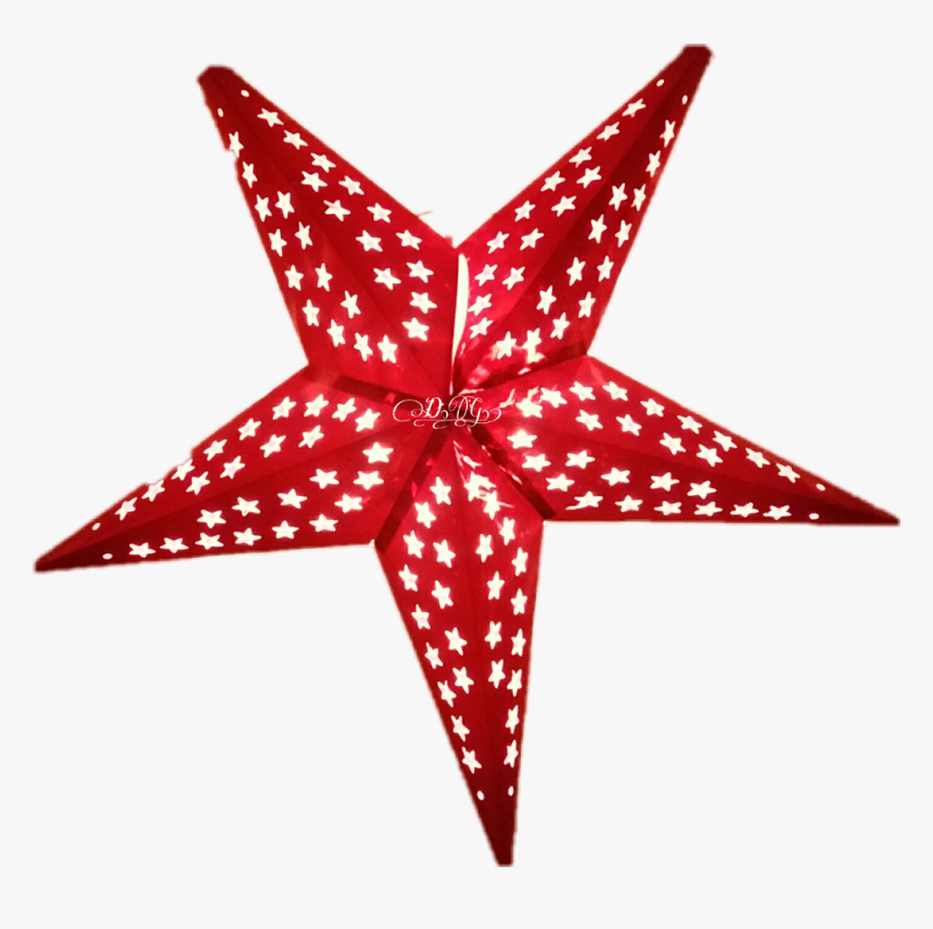#christmas #stars #twinkle #lights #red - Paper Star, HD Png Download