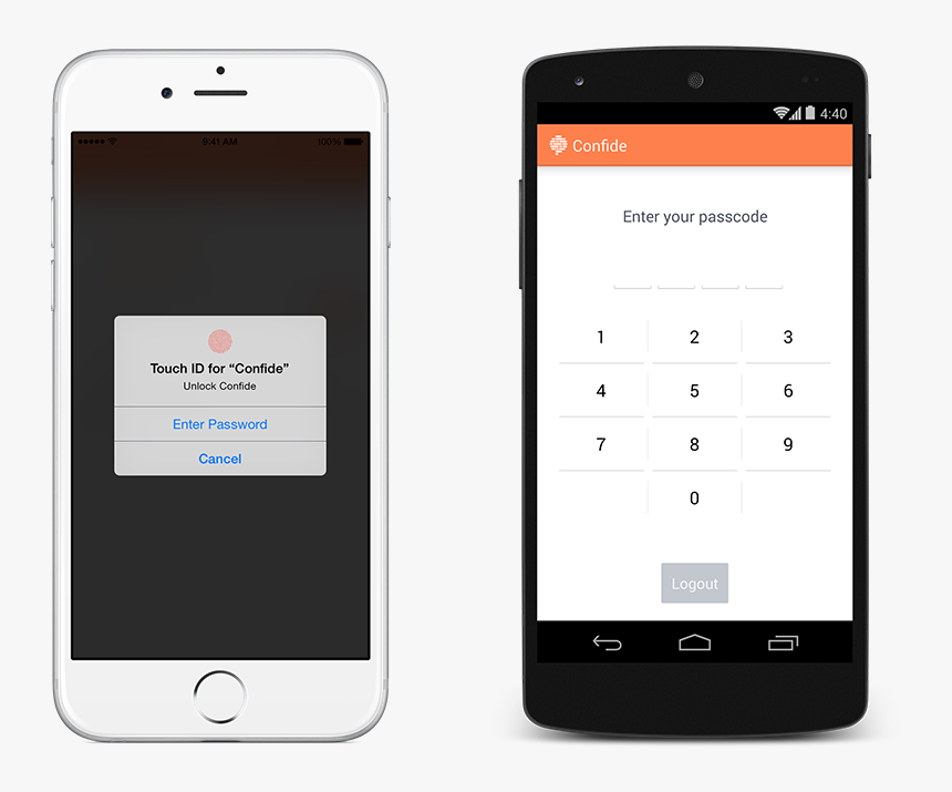 Use Touch Id Or Enter Your Passcode To Unlock Confide - Iphone, HD Png Download