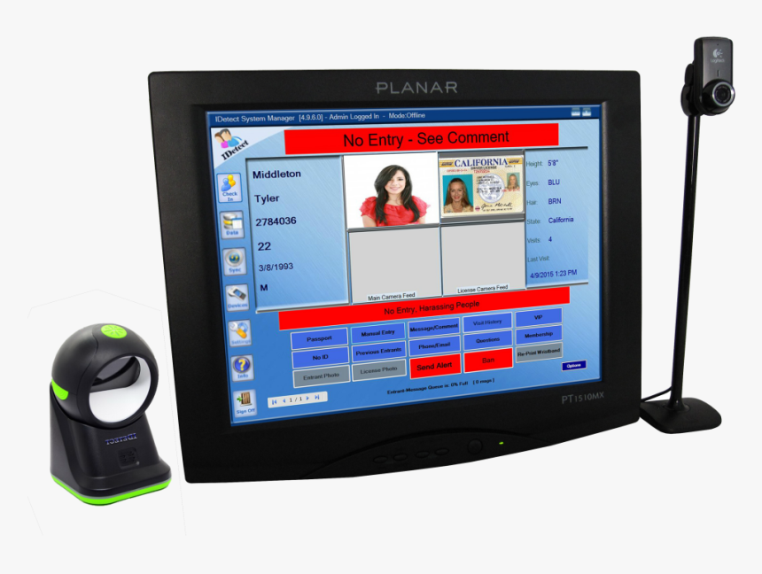Idetect Touch Identification Scanner Ease - Passport Scanner Screen, HD Png Download
