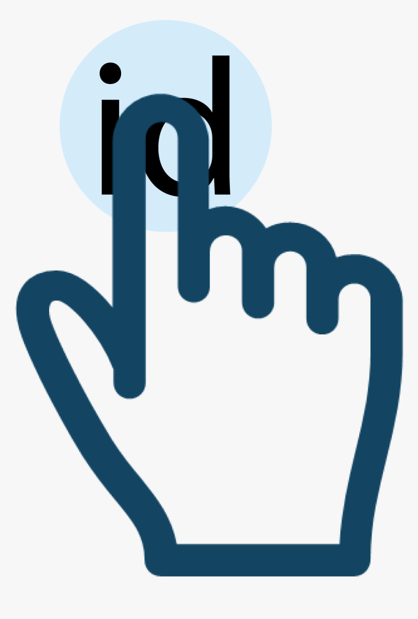 Touch - Id - Windows 10 Hand Cursor, HD Png Download