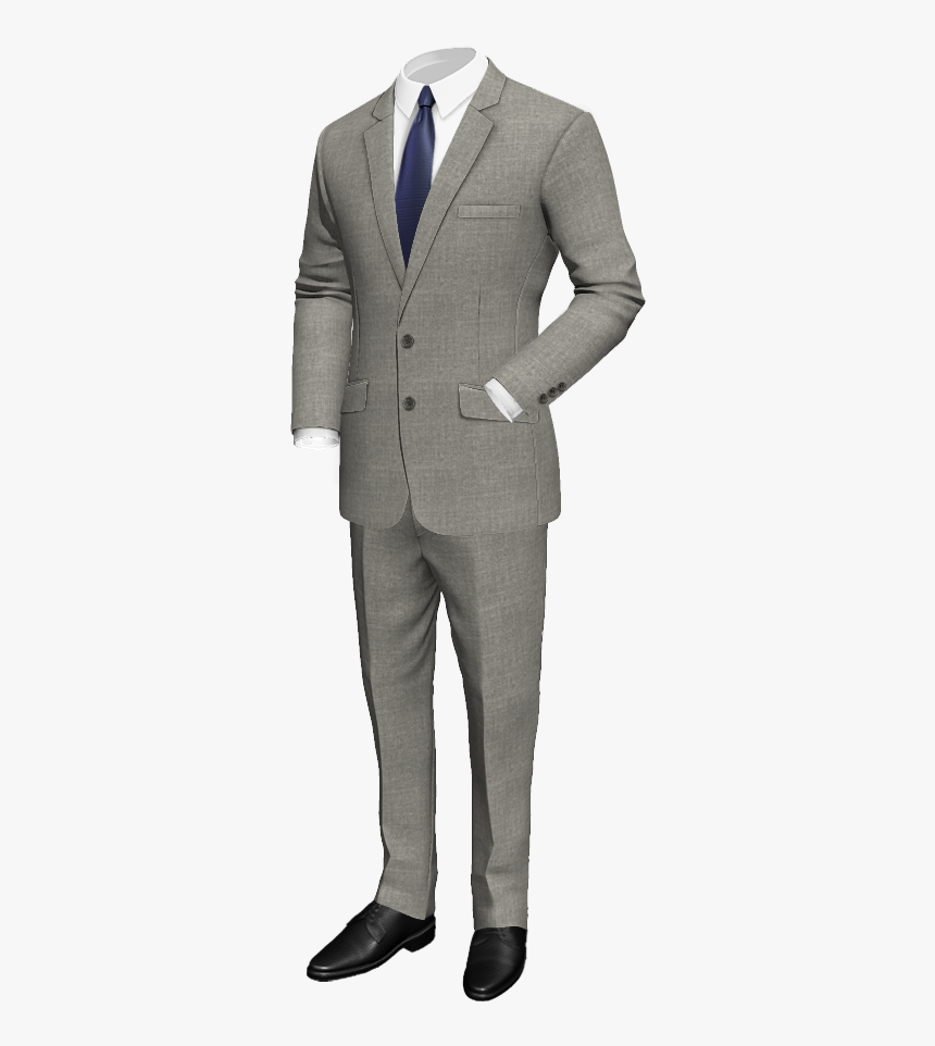 Grey Wool Suit - Suit With Six Buttons, HD Png Download
