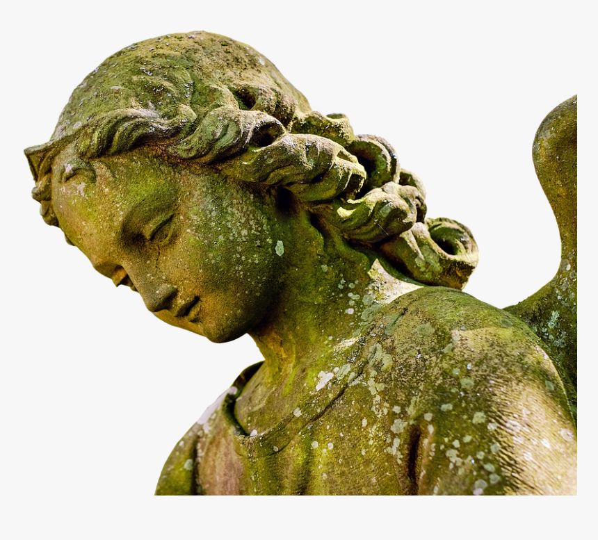 Angel, Face, Statue, Figure, Sculpture, Tombstone, HD Png Download