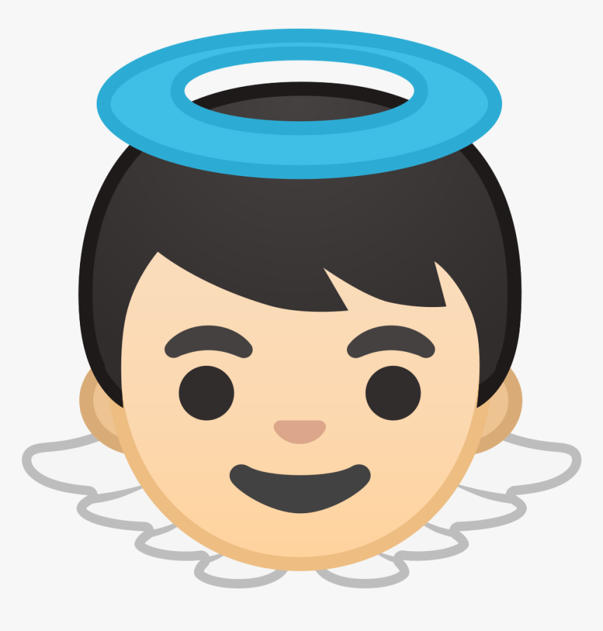 Baby Angel Light Skin Tone Icon - Emoji Niño Png, Transparent Png