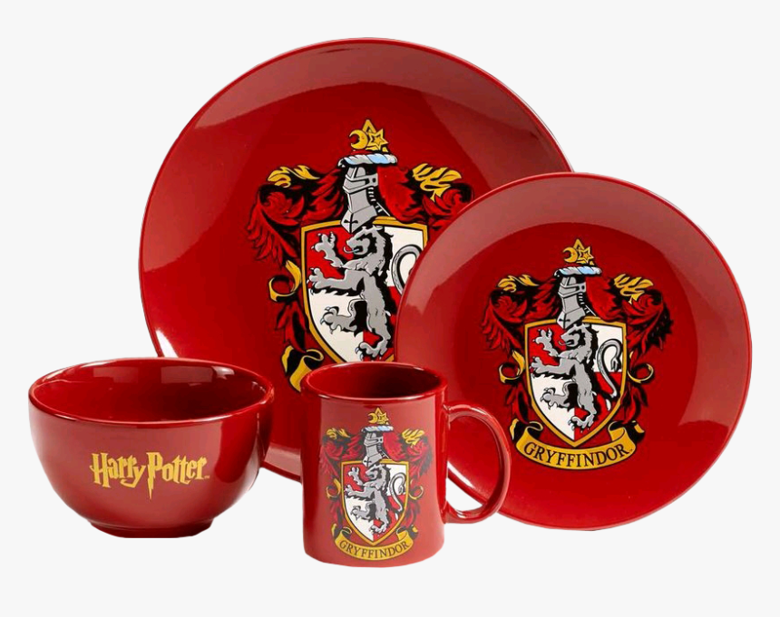 Transparent Dinner Set Png - Harry Potter Gryffindor 4 Piece Dinner Set, Png Download