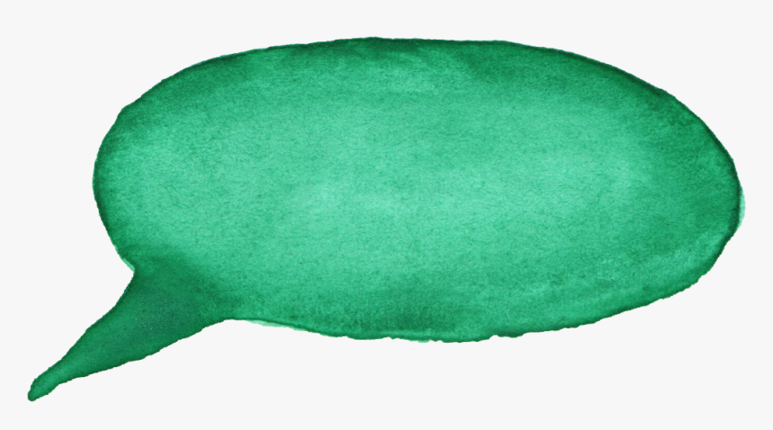 Green Watercolor Speech Bubble, HD Png Download