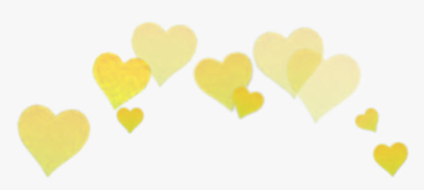 Snapchat Hearts Png - Yellow Heart Crown Png, Transparent Png