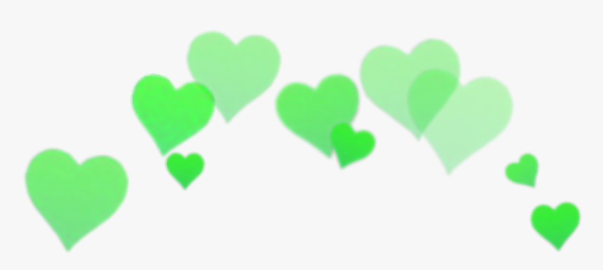 Hearts Png -cute Hearts Png - Heart Crown Png Green, Transparent Png