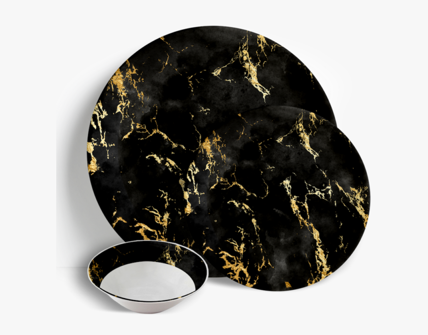 Picture 1 Of - Vajilla Dorada Y Negra, HD Png Download