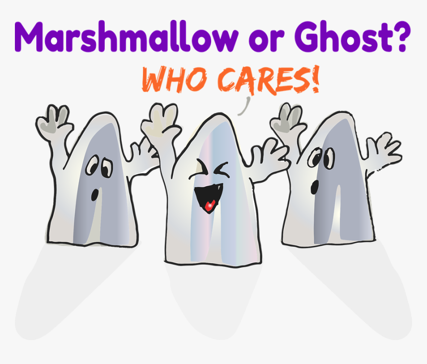 Halloween Ghosts Halloween Ghost Marshmallow Creepy - É Hora De Viver, HD Png Download