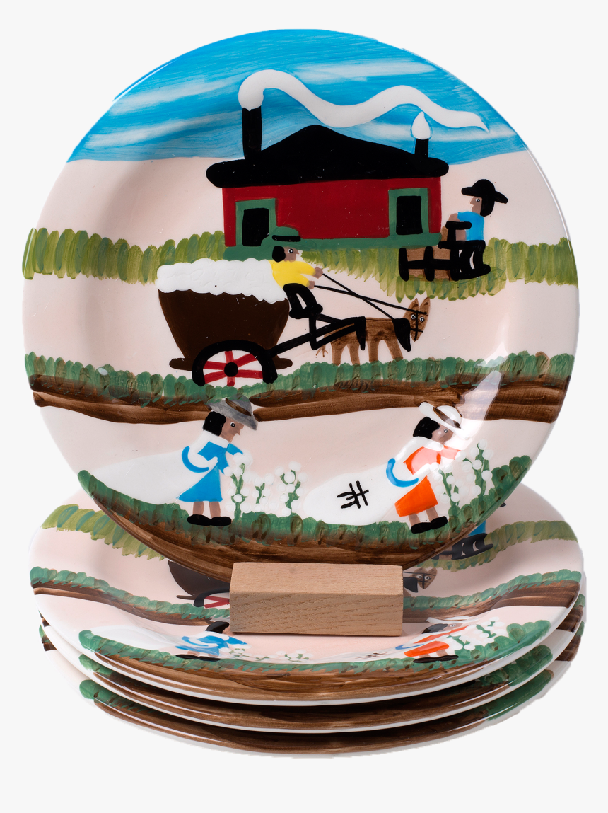 Cotton Mural Dinner Plates 
 Title Cotton Mural Dinner - Porcelain, HD Png Download