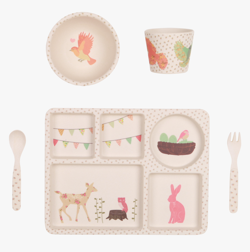 5 Piece Set // Woodland Tea Party - Tableware, HD Png Download