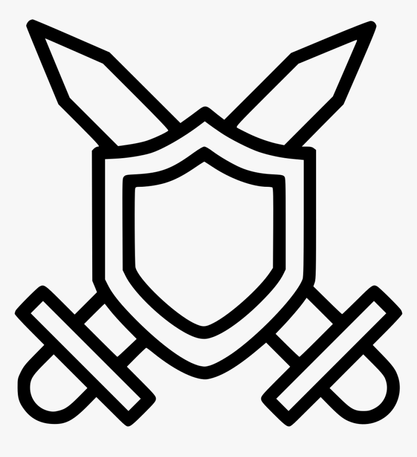 Swords Crossed Shield Comments, HD Png Download