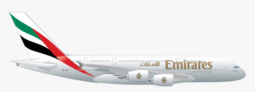 Emirates A380 Png, Transparent Png