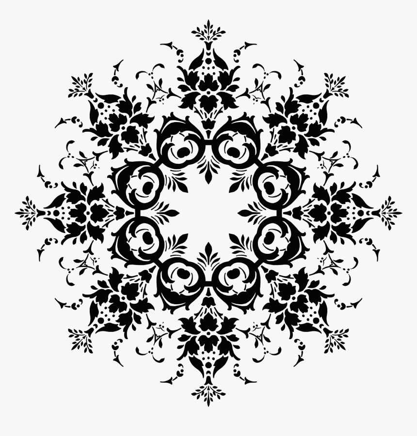 Transparent Stencil Png - Mandala Stencil For Walls, Png Download