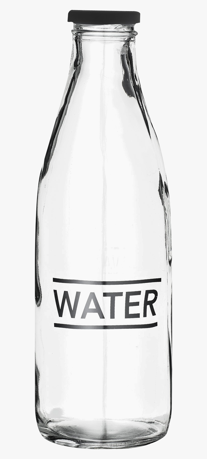 Glass Water Bottle Transparent, HD Png Download